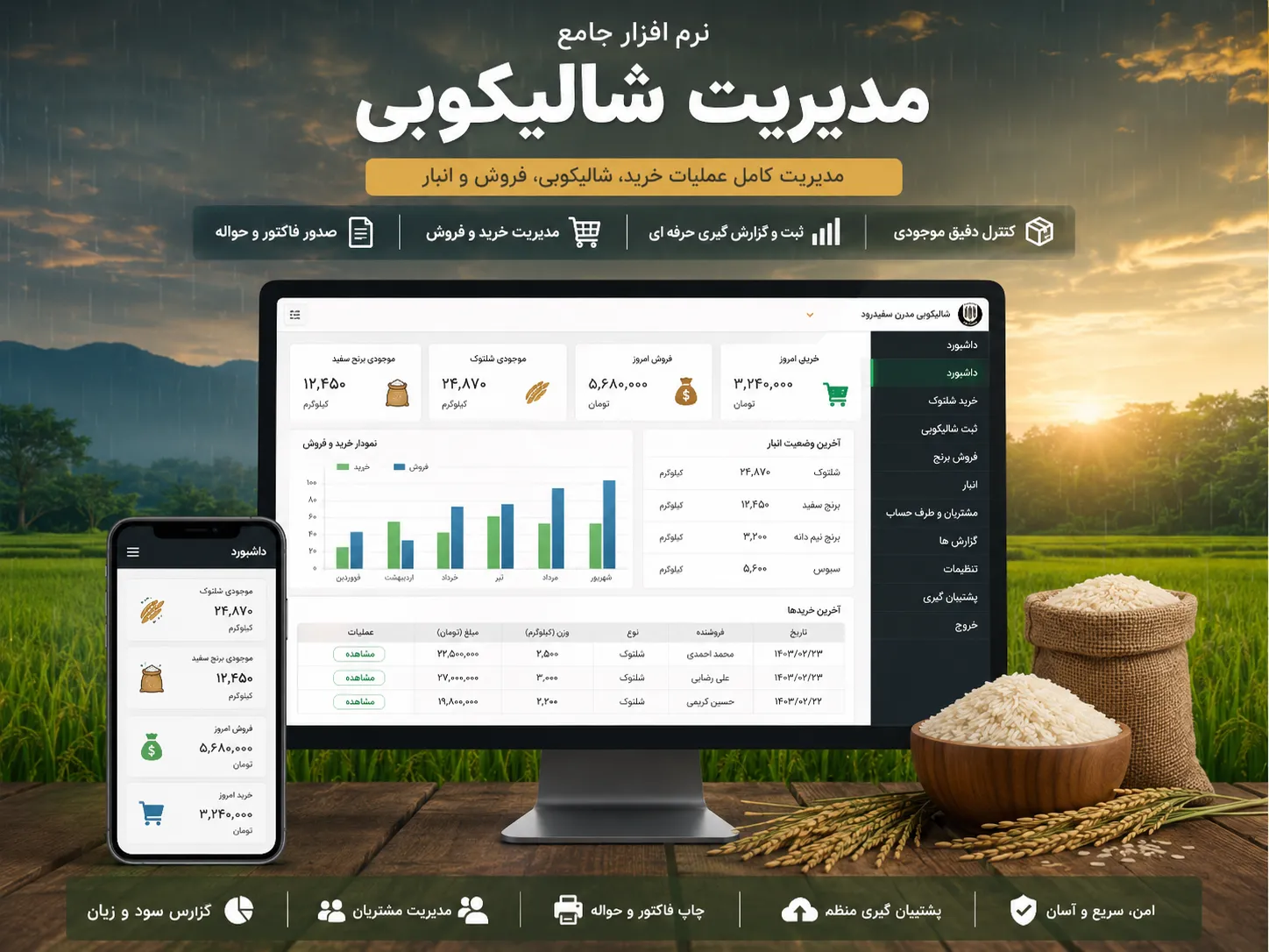 Rice mill management software